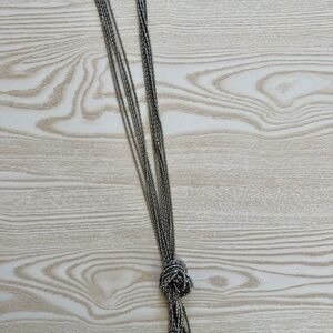 Elegant Pewter Beaded Necklace